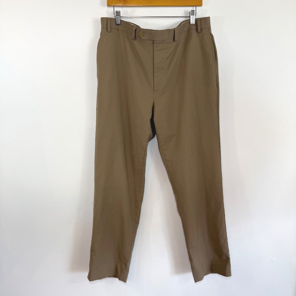 Lauren Ralph Lauren 100% Wool Trousers Brown Classic Total Comfort 38W Preppy